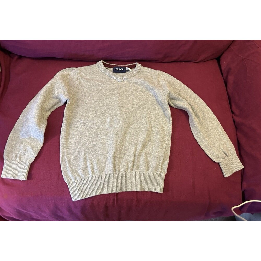 Boys Gray Long Sleeve Pullover Sweater Children’s Place Small 5/6
